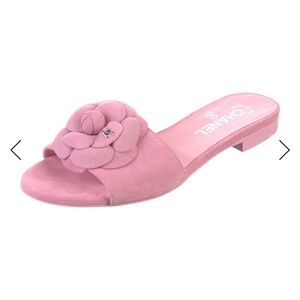 Chanel Pink Slide Sandals NWT